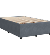 Boxspringbett mit Matratze Dunkelgrau 120x190 cm Samt