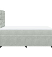 Boxspringbett mit Matratze Hellgrau 120x190 cm Samt