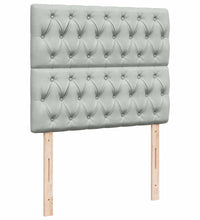 Boxspringbett mit Matratze Hellgrau 120x190 cm Samt