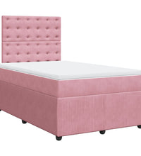 Boxspringbett mit Matratze Rosa 120x190 cm Samt
