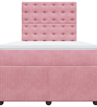Boxspringbett mit Matratze Rosa 120x190 cm Samt
