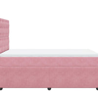 Boxspringbett mit Matratze Rosa 120x190 cm Samt