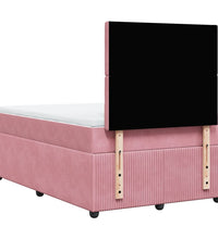 Boxspringbett mit Matratze Rosa 120x190 cm Samt