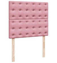 Boxspringbett mit Matratze Rosa 120x190 cm Samt