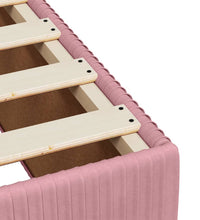 Boxspringbett mit Matratze Rosa 120x190 cm Samt