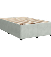 Boxspringbett mit Matratze Hellgrau 120x200 cm Samt