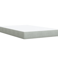 Boxspringbett mit Matratze Hellgrau 120x200 cm Samt