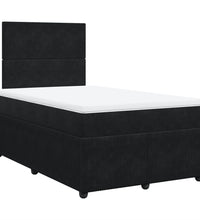 Boxspringbett mit Matratze Schwarz 120x200 cm Samt