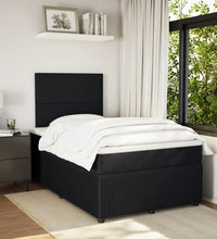 Boxspringbett mit Matratze Schwarz 120x200 cm Samt