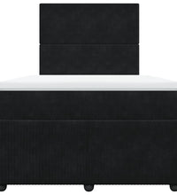 Boxspringbett mit Matratze Schwarz 120x200 cm Samt
