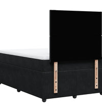 Boxspringbett mit Matratze Schwarz 120x200 cm Samt