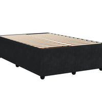Boxspringbett mit Matratze Schwarz 120x200 cm Samt