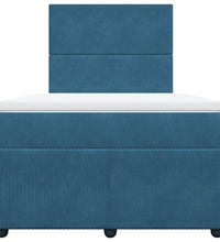 Boxspringbett mit Matratze Dunkelblau 120x200 cm Samt