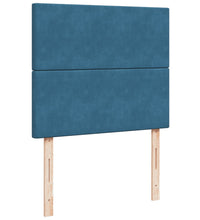 Boxspringbett mit Matratze Dunkelblau 120x200 cm Samt