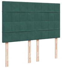 Boxspringbett mit Matratze Dunkelgrün 140x200 cm Samt