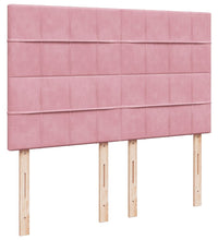 Boxspringbett mit Matratze Rosa 140x200 cm Samt