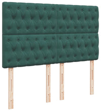 Boxspringbett mit Matratze Dunkelgrün 140x200 cm Samt