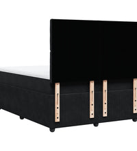 Boxspringbett mit Matratze Schwarz 140x200 cm Samt