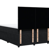 Boxspringbett mit Matratze Schwarz 160x200 cm Samt