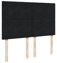 Boxspringbett mit Matratze Schwarz 160x200 cm Samt