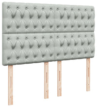 Boxspringbett mit Matratze Hellgrau 160x200 cm Samt