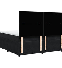 Boxspringbett mit Matratze Schwarz 180x200 cm Samt