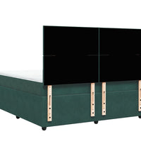 Boxspringbett mit Matratze Dunkelgrün 180x200 cm Samt