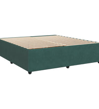 Boxspringbett mit Matratze Dunkelgrün 180x200 cm Samt