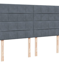 Boxspringbett mit Matratze Dunkelgrau 180x200 cm Samt