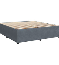 Boxspringbett mit Matratze Dunkelgrau 180x200 cm Samt
