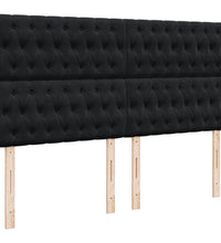 Boxspringbett mit Matratze Schwarz 180x200 cm Samt