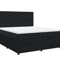 Boxspringbett mit Matratze Schwarz 200x200 cm Samt