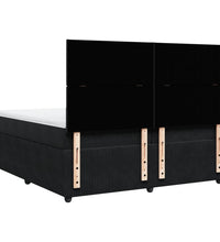 Boxspringbett mit Matratze Schwarz 200x200 cm Samt