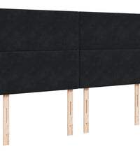 Boxspringbett mit Matratze Schwarz 200x200 cm Samt