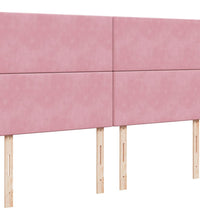 Boxspringbett mit Matratze Rosa 200x200 cm Samt