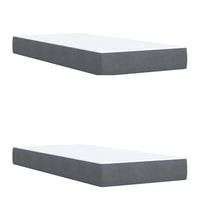 Boxspringbett mit Matratze Dunkelgrau 200x200 cm Samt