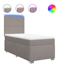 Boxspringbett mit Matratze Taupe 80x200 cm Stoff