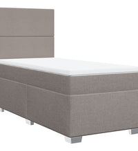 Boxspringbett mit Matratze Taupe 80x200 cm Stoff