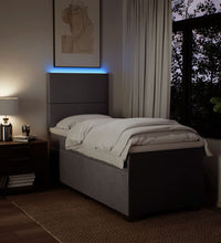 Boxspringbett mit Matratze Taupe 80x200 cm Stoff