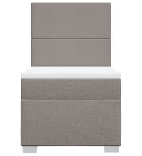 Boxspringbett mit Matratze Taupe 80x200 cm Stoff