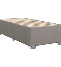 Boxspringbett mit Matratze Taupe 80x200 cm Stoff