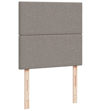 Boxspringbett mit Matratze Taupe 80x200 cm Stoff