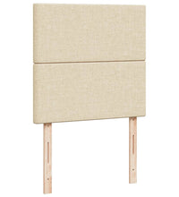 Boxspringbett mit Matratze Creme 80x200 cm Stoff