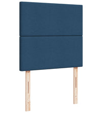 Boxspringbett mit Matratze Blau 80x200 cm Stoff