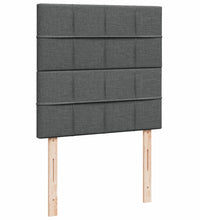 Boxspringbett mit Matratze Dunkelgrau 80x200 cm Stoff