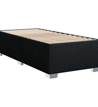 Boxspringbett mit Matratze Schwarz 80x200 cm Stoff