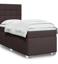 Boxspringbett mit Matratze Dunkelbraun 80x200 cm Stoff