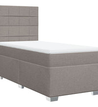 Boxspringbett mit Matratze Taupe 80x200 cm Stoff