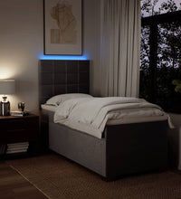 Boxspringbett mit Matratze Taupe 80x200 cm Stoff