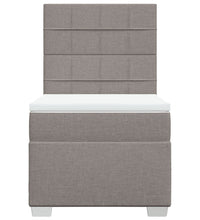 Boxspringbett mit Matratze Taupe 80x200 cm Stoff